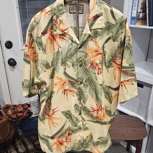 Jamaica Jaxx Silk Shirt with Palm Design